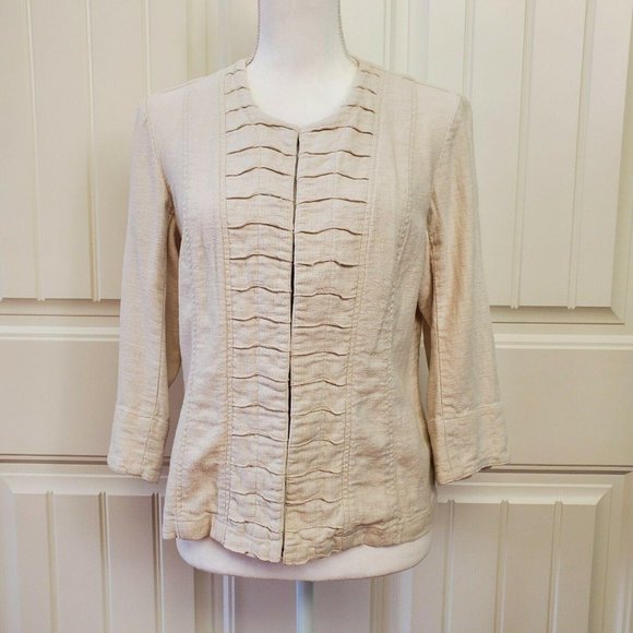 Coldwater Creek Jackets & Blazers - Coldwater Creek Womens Jacket Cropped Beige Size 8
